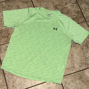 Under Armour Men's Light Green Striped Tee